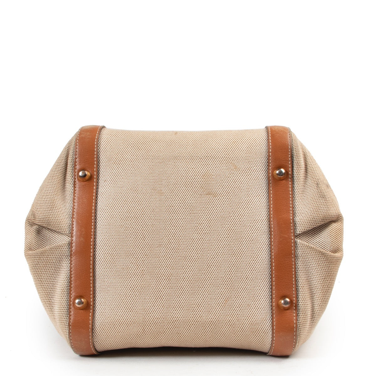 Shop safe online 100% authentic second hand Delvaux Camel Canvas Caraibes Shoulder Bag in very good condition at the right price at Labellov in Antwerp.
