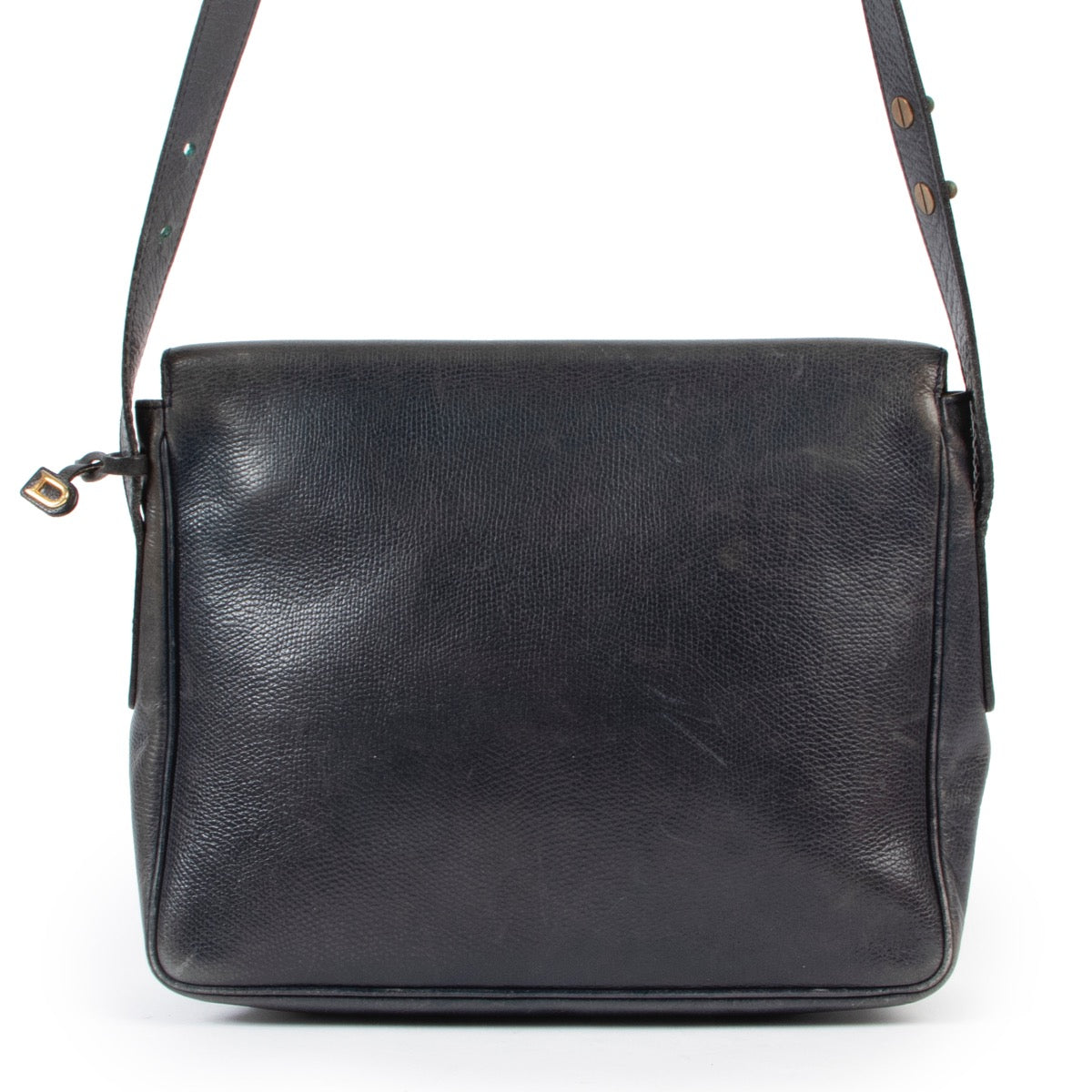 Sac bandoulière Delvaux Poirier bleu vintage
