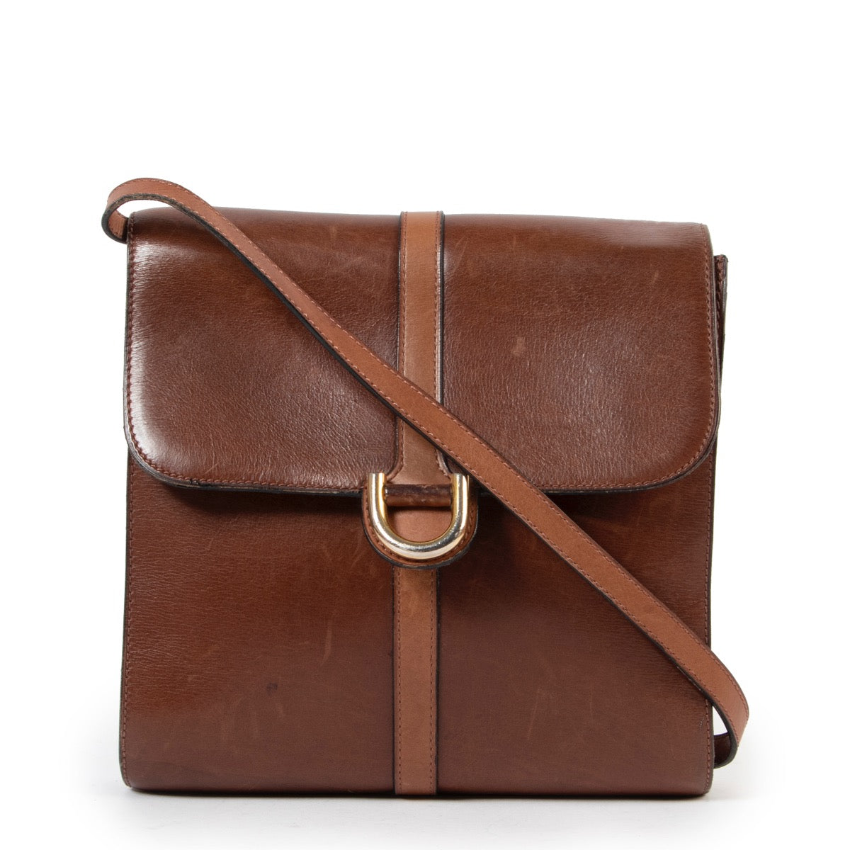 Shop safe online 100% authentic second hand Delvaux Brown Crossbody Bag at the right price at Labellov in Antwerp.