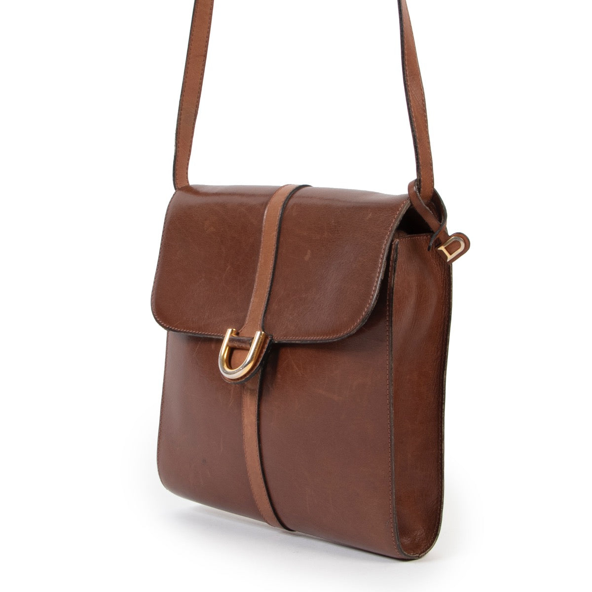 Shop safe online 100% authentic second hand Delvaux Brown Crossbody Bag at the right price at Labellov in Antwerp.