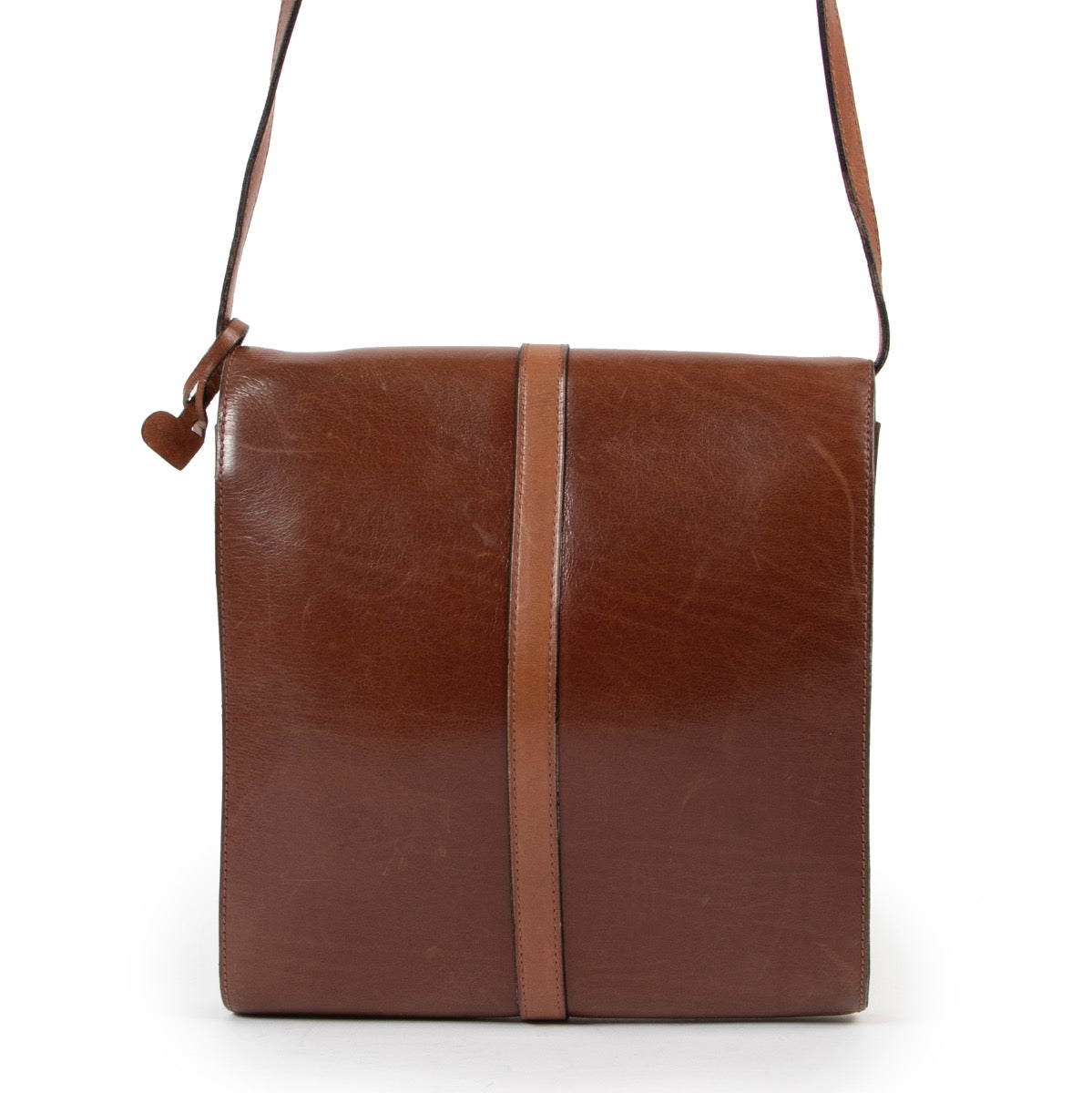 Shop safe online 100% authentic second hand Delvaux Brown Crossbody Bag at the right price at Labellov in Antwerp.