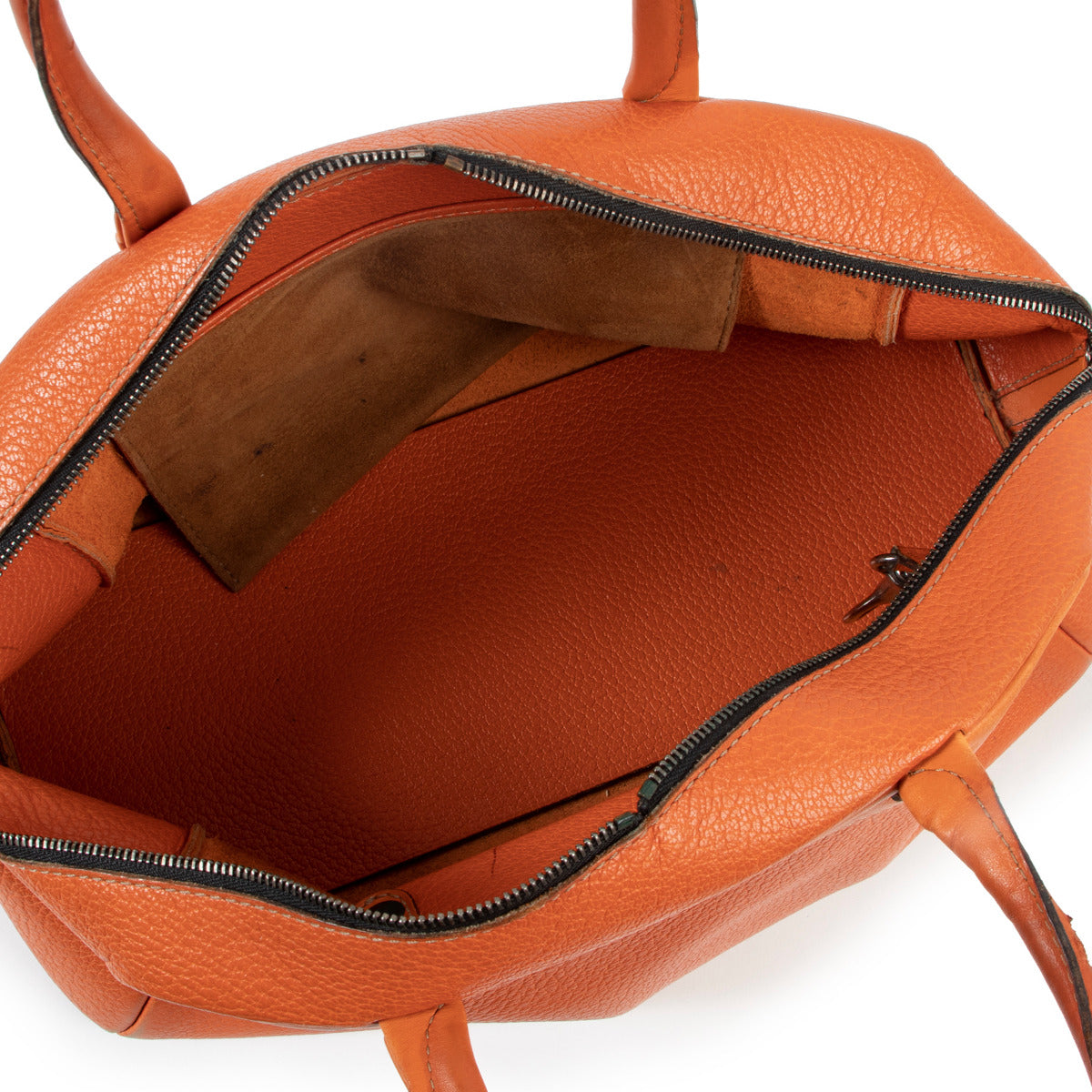 Two Delvaux Orange Top Handle