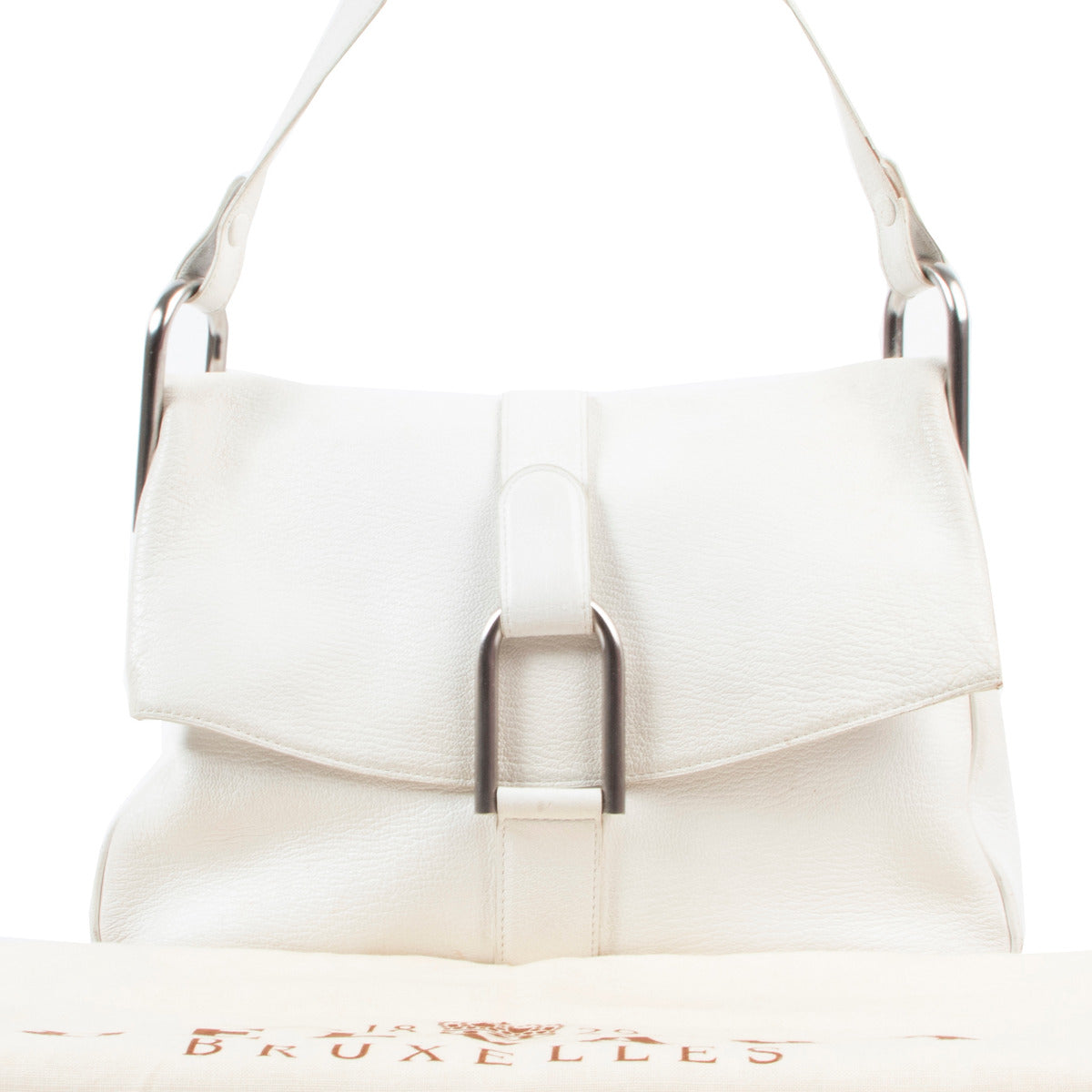 Delvaux White Givry MM Shoulder Bag