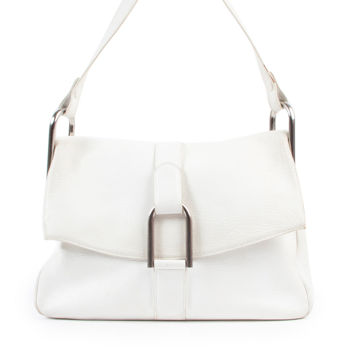 Delvaux White Givry MM Shoulder Bag