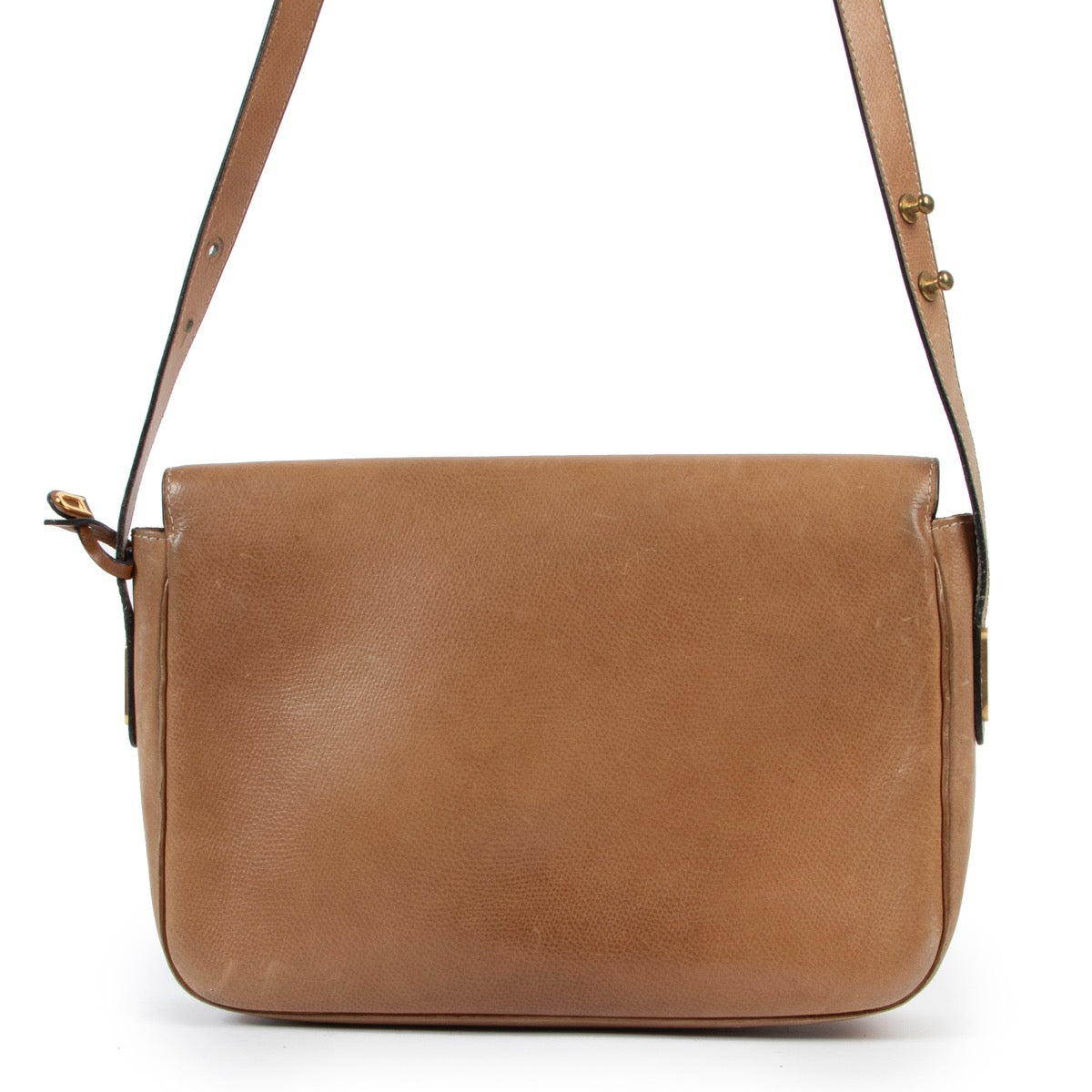 Delvaux Beige Leather Crossbody in good condition now on Labellov vintage site for luxury designer goods
