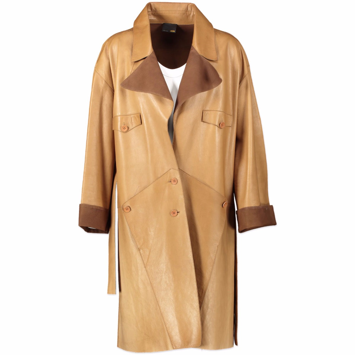 vintage Fendi leather coat