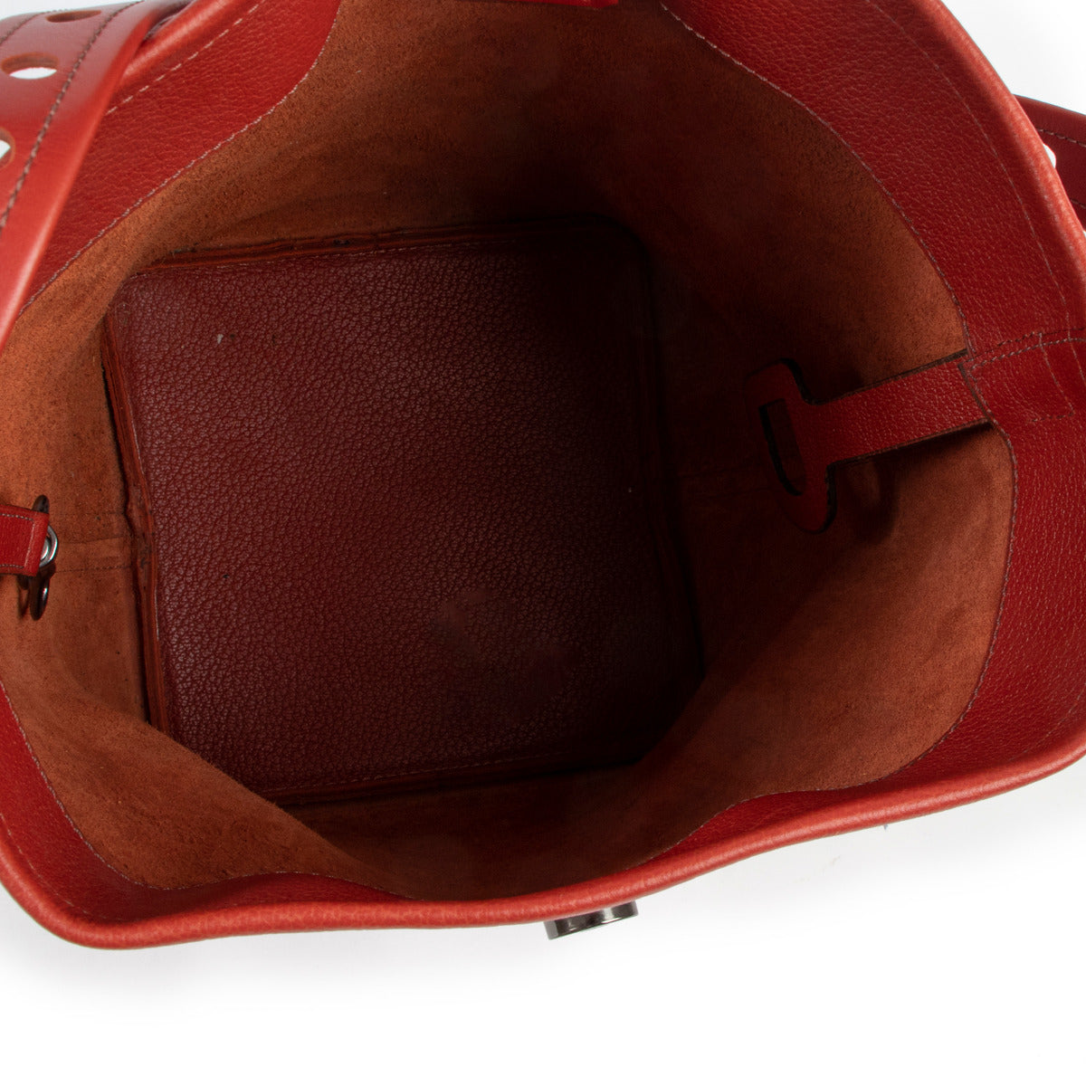 Sac seau rouge Deux de Delvaux