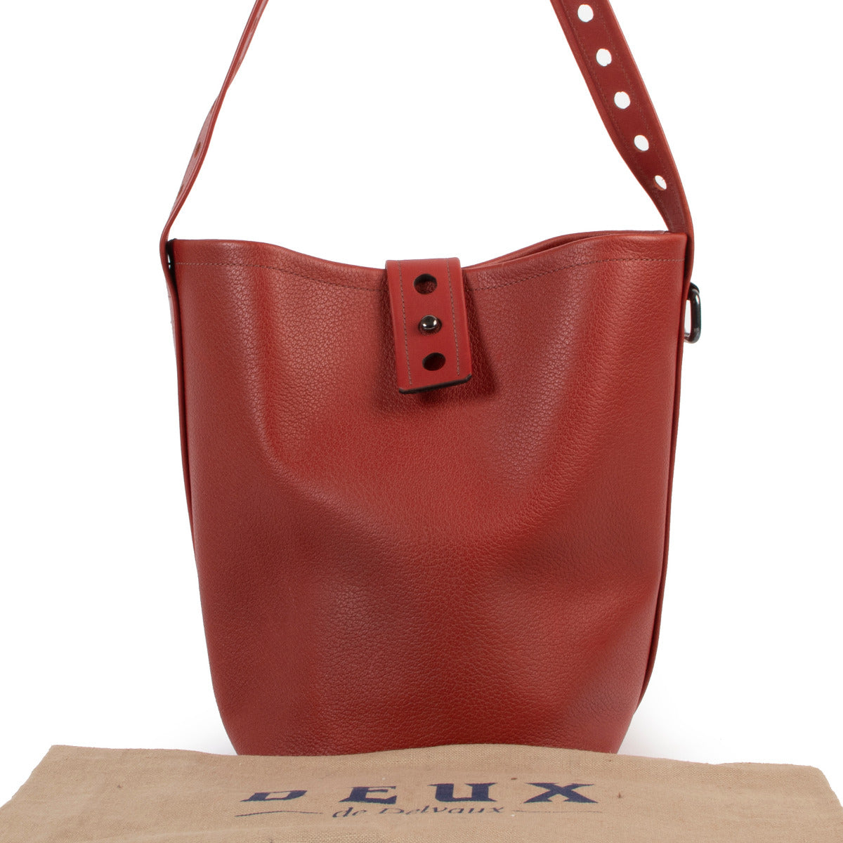 Sac seau rouge Deux de Delvaux