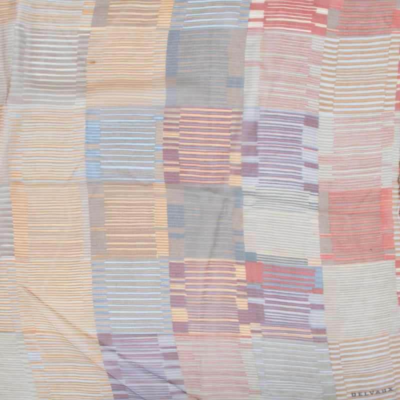 Shop safe online at Labellov in Antwerp this 100% authentic second hand Delvaux Striped Silk Scarf
