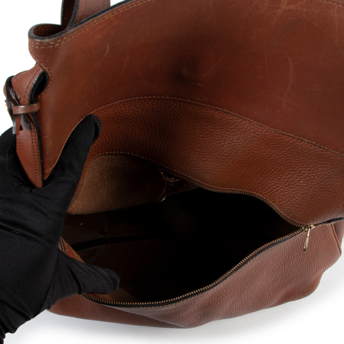 Sac à bandoulière Delvaux Cognac