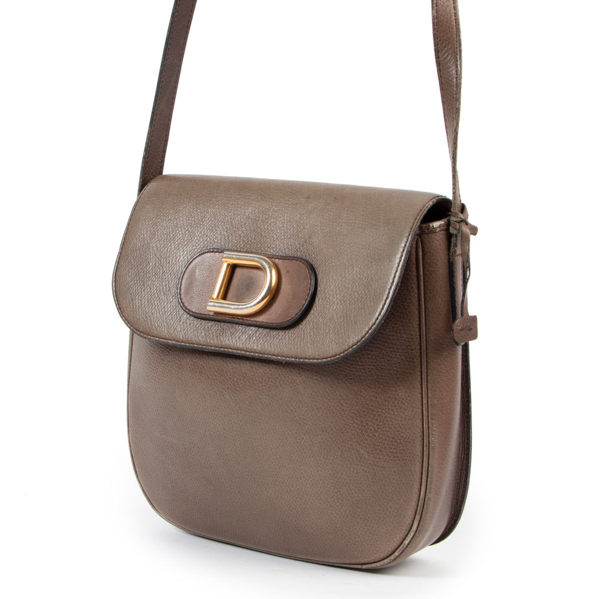 Delvaux taupe crossbody bag