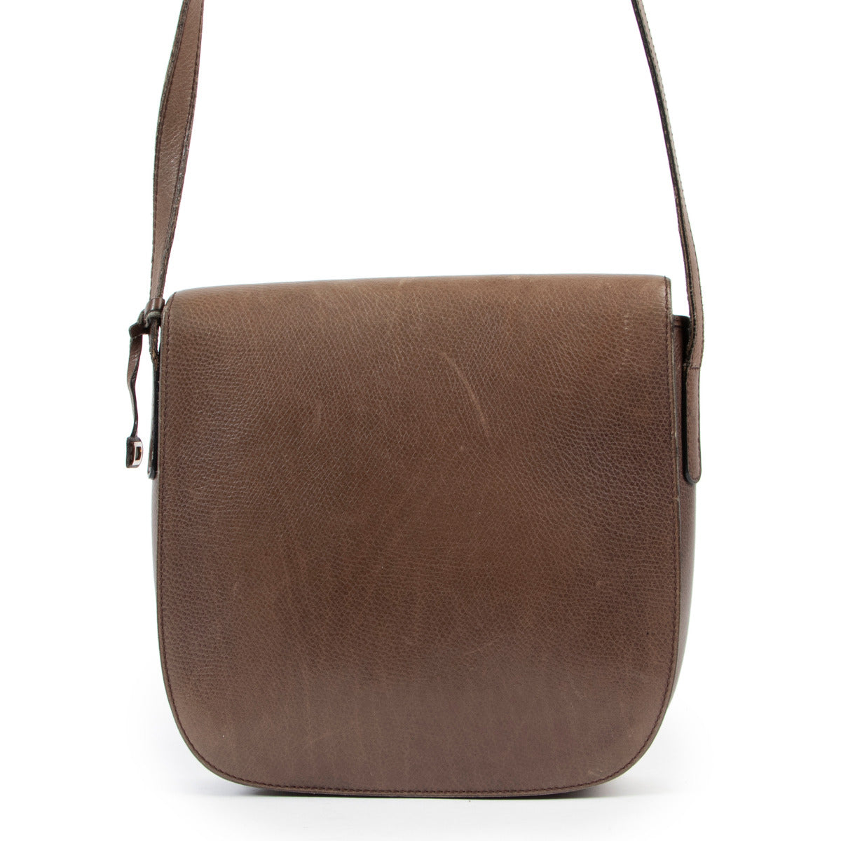 Delvaux Taupe Leather Crossbody