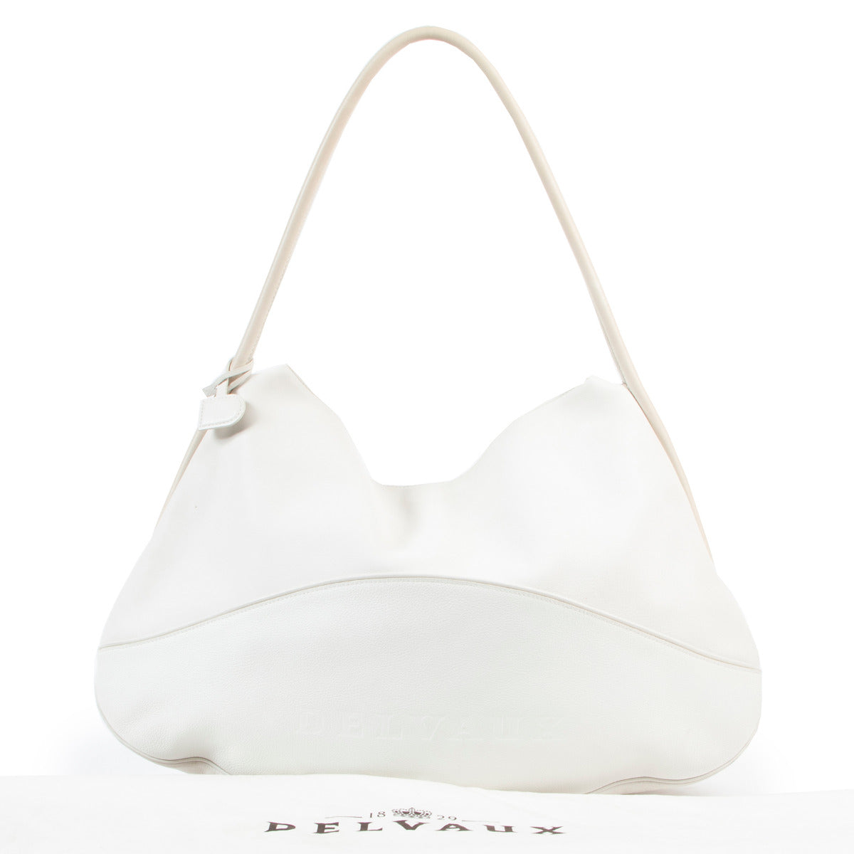 White leather shoulder bag by Delvaux available at Labellov secondhand luxury
