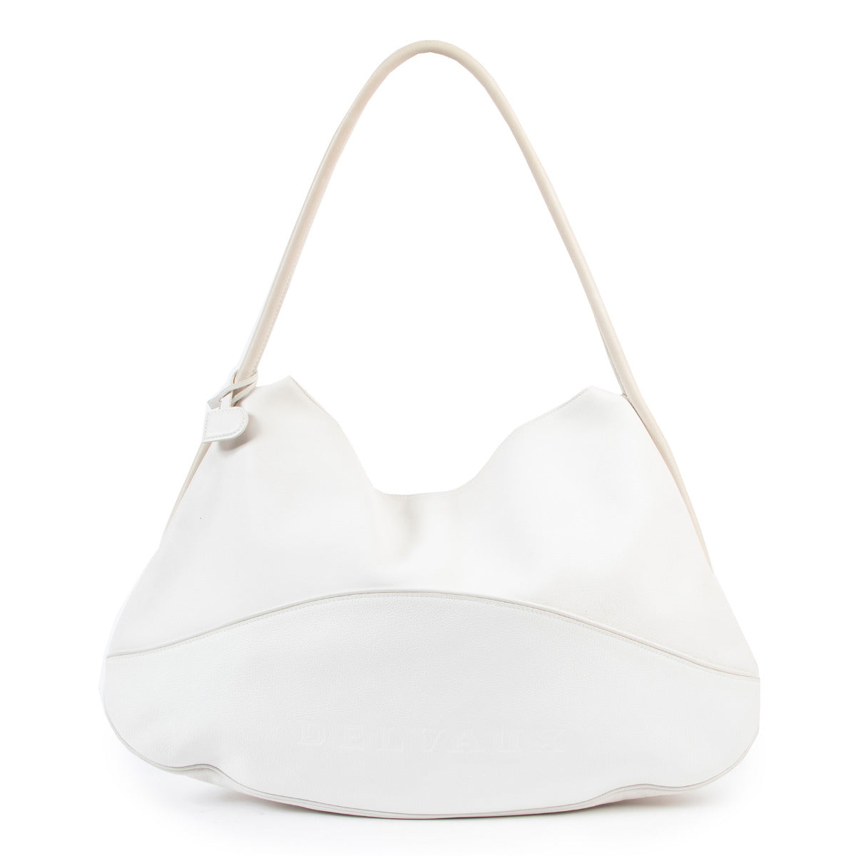 Delvaux white leather shoulder bag