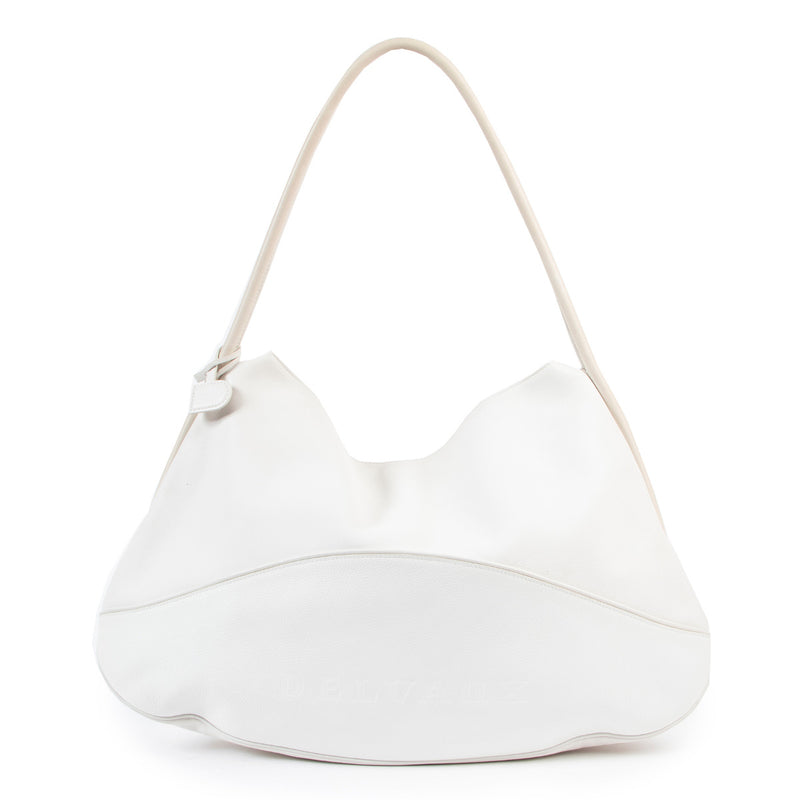 Delvaux white leather shoulder bag