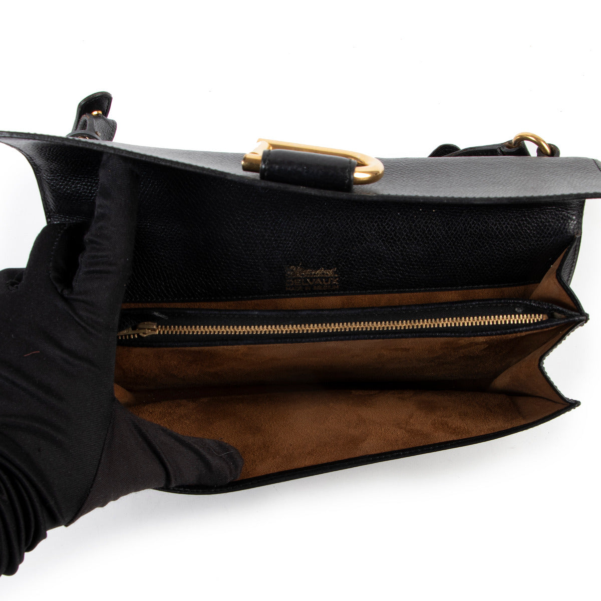 Delvaux Zwarte Schoudertas