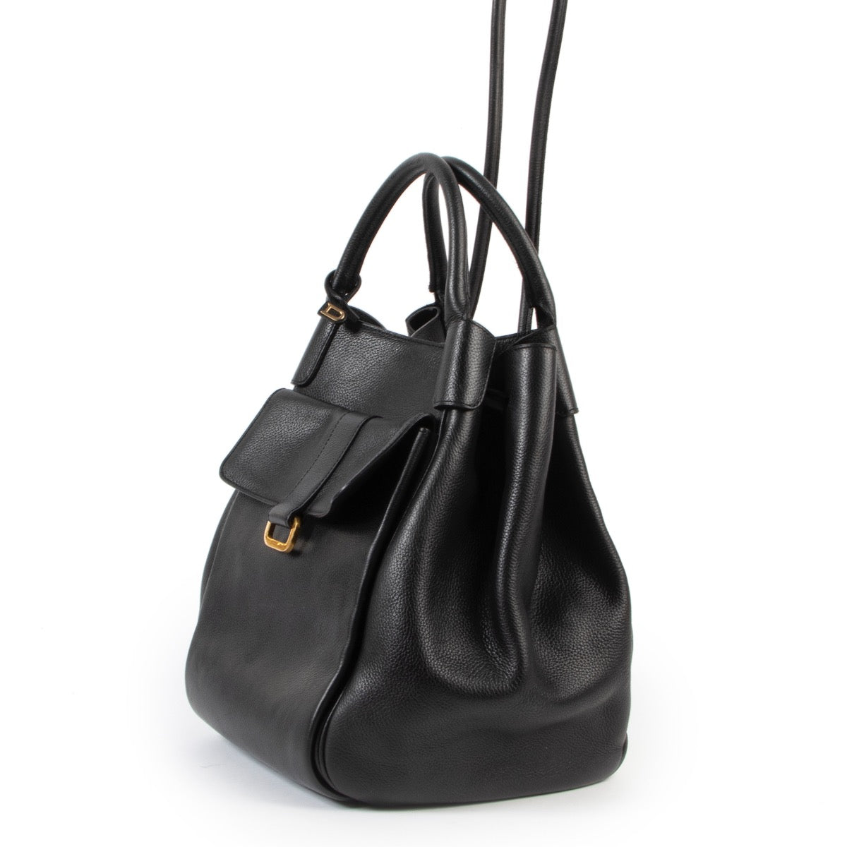 Sac porté épaule Delvaux noir