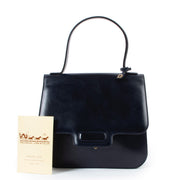 Shop safe online 100% authentic second hand Delvaux Blue Top Handle Bag in very good condition at the right price at Labellov in Antwerp.