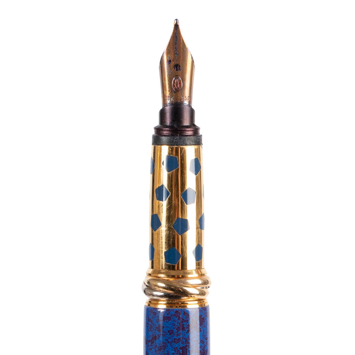 Cartier Pasha Royale Bleu Fountain Pen on LAbellov luxury vintage site