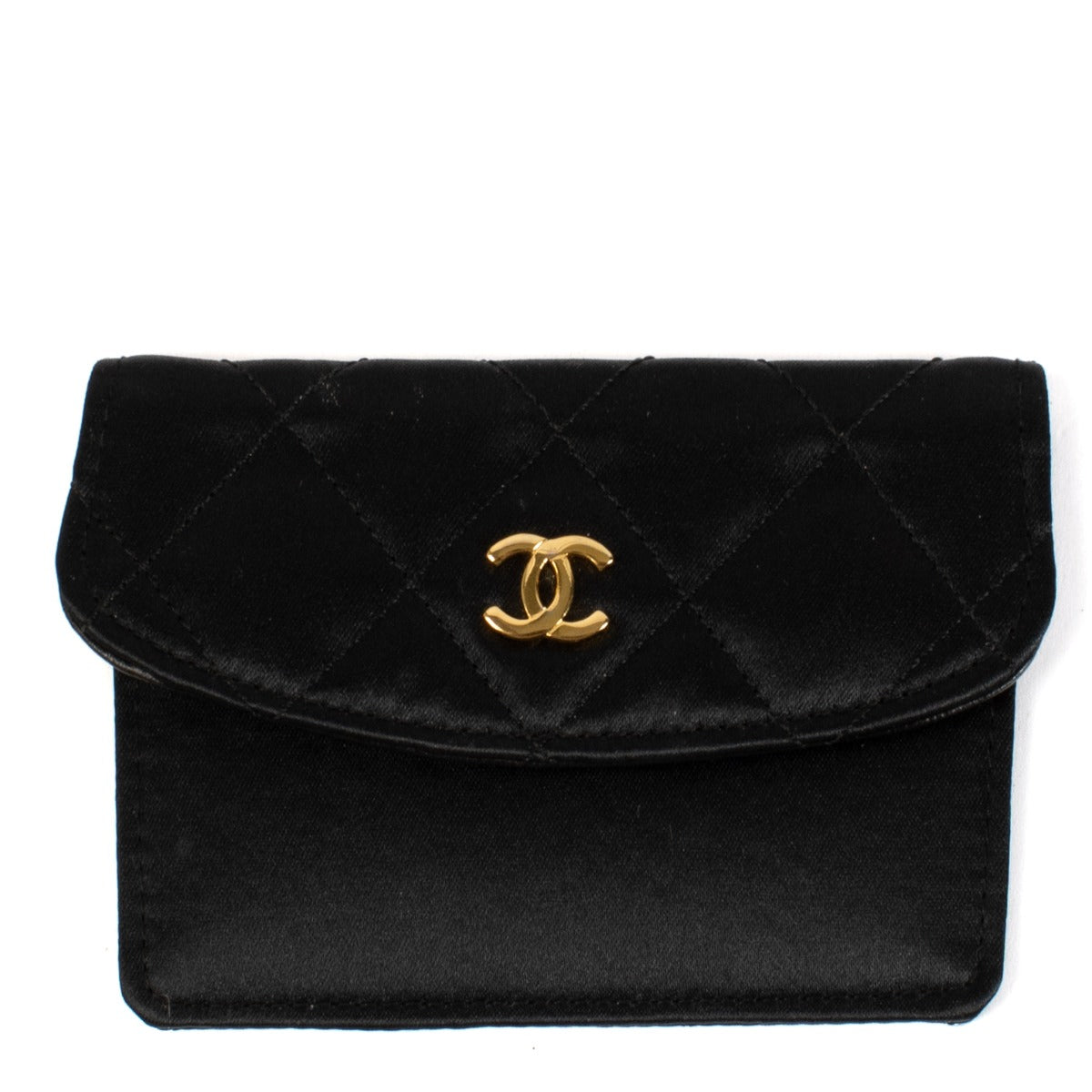 Chanel Black Quilted Satin Bijoux Chain Mini Flap Bag