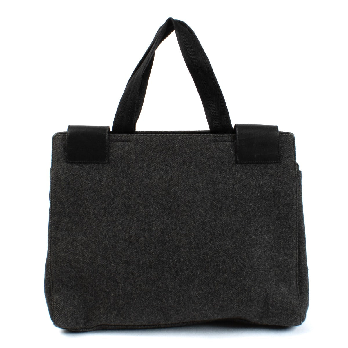 Prada Grey Felt Velcro Tote Bag