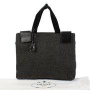 Prada Grey Felt Velcro Tote Bag