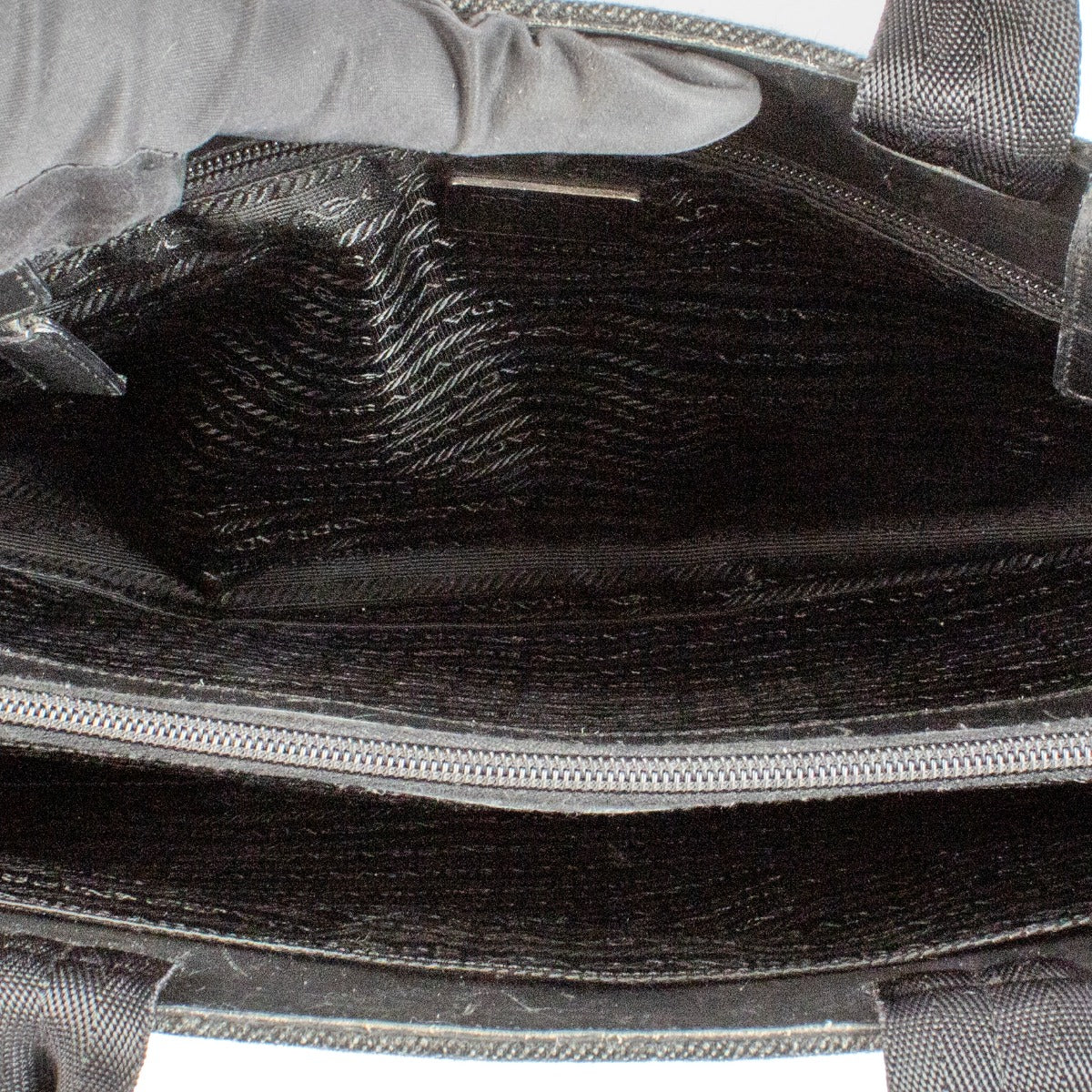 Prada Grey Felt Velcro Tote Bag