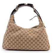 Buy these Gucci Monogram Fabric Horsebit Shoulder Bag for a reasonable price at Labellov online or in store. Koop deze Gucci Monogram Fabric Horsebit Shoulder Bag voor een redelijke prijs bij Labellov online of in de winkel.