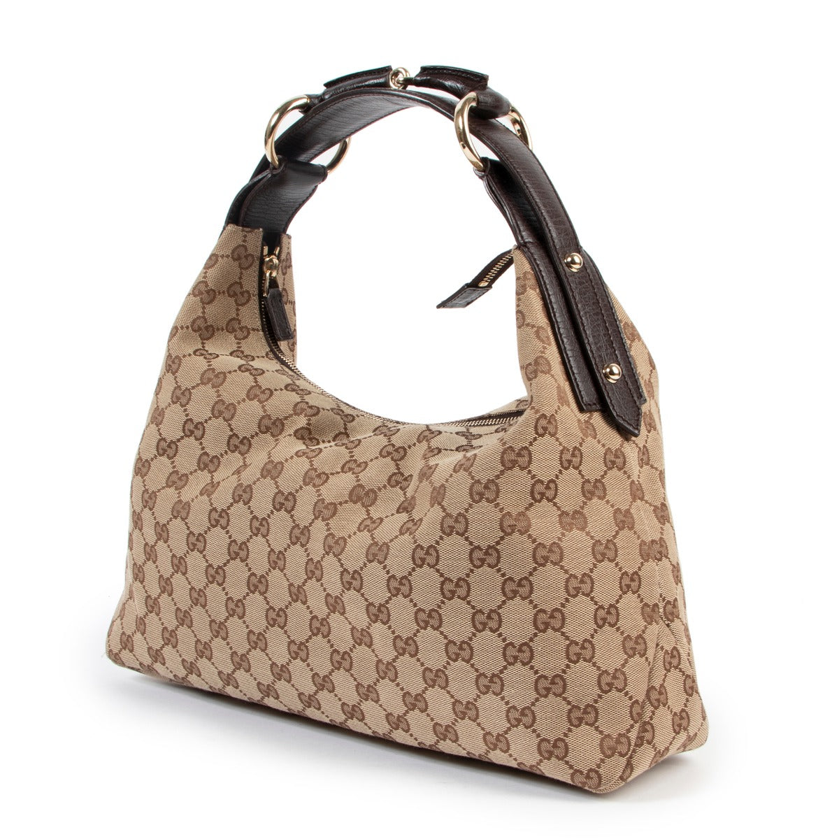 Buy these Gucci Monogram Fabric Horsebit Shoulder Bag for a reasonable price at Labellov online or in store. Koop deze Gucci Monogram Fabric Horsebit Shoulder Bag voor een redelijke prijs bij Labellov online of in de winkel.