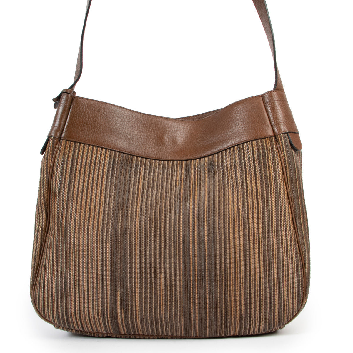 Delvaux Desert Toile de Cuir Crossbody Bag
