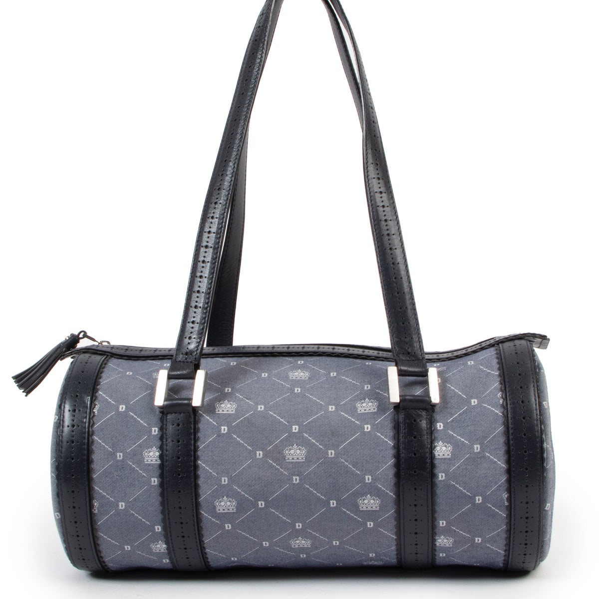 Delvaux Monogram Jeans Bowling Top Handle bag in very good condition on Labellov luxury 2nd hand designer website