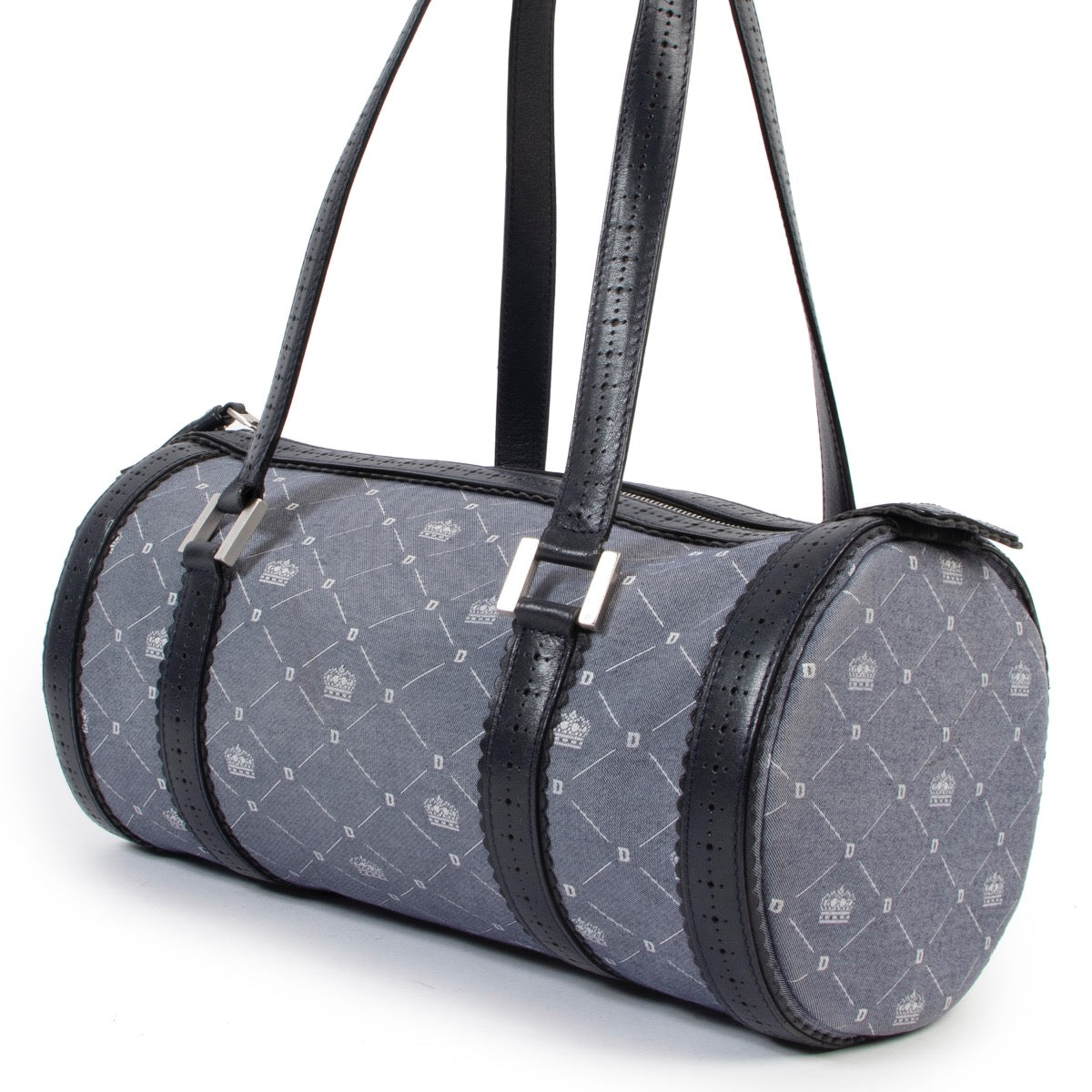 Delvaux Monogram Jeans Bowling Top Handle bag in very good condition on Labellov luxury 2nd hand designer website