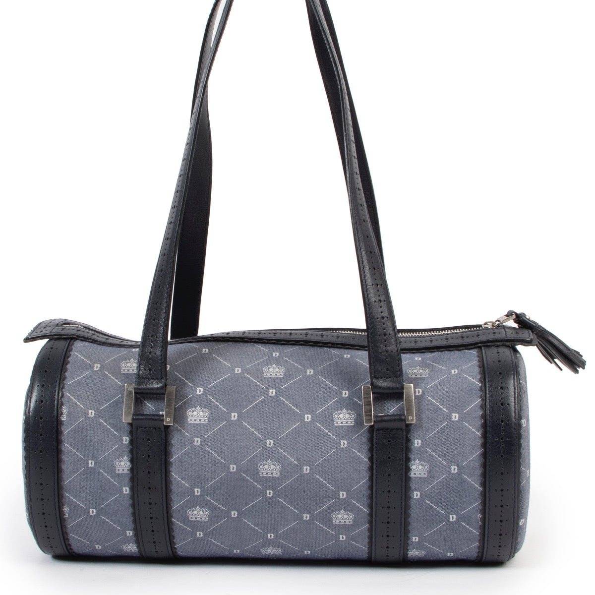 Delvaux Monogram Jeans Bowling Top Handle bag in very good condition on Labellov luxury 2nd hand designer website