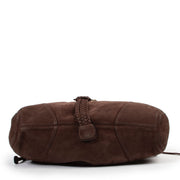 Delvaux Brown Eugene Nubuck Shoulder Bag