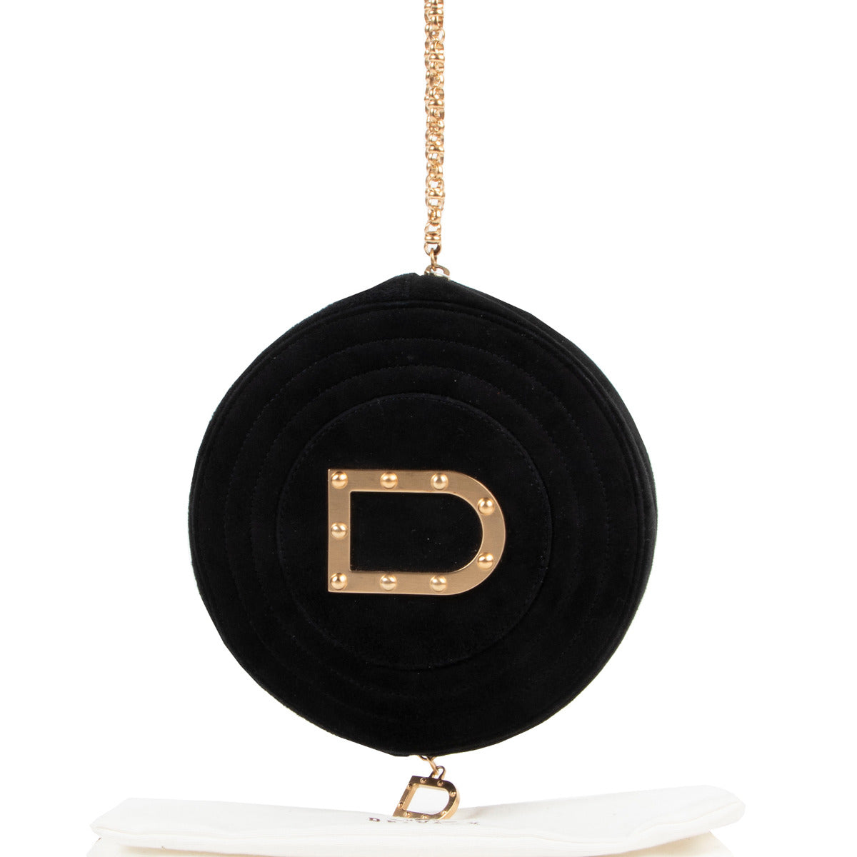 Delvaux Ronde Zwarte Clutch