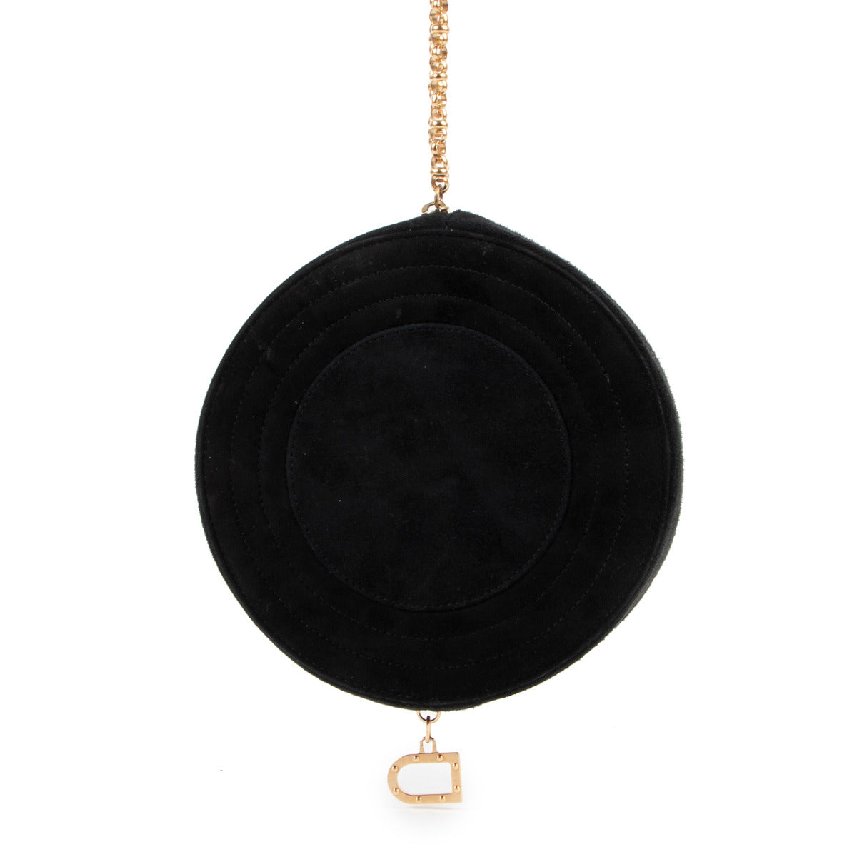 Delvaux Ronde Zwarte Clutch
