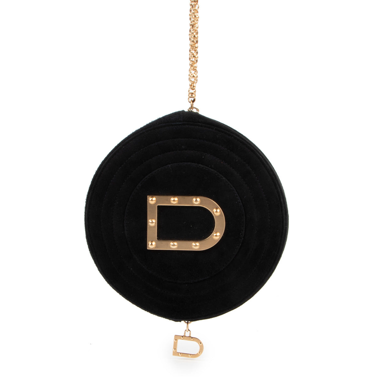 Delvaux Ronde Zwarte Clutch