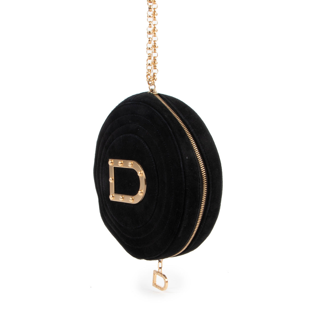 Delvaux Ronde Zwarte Clutch