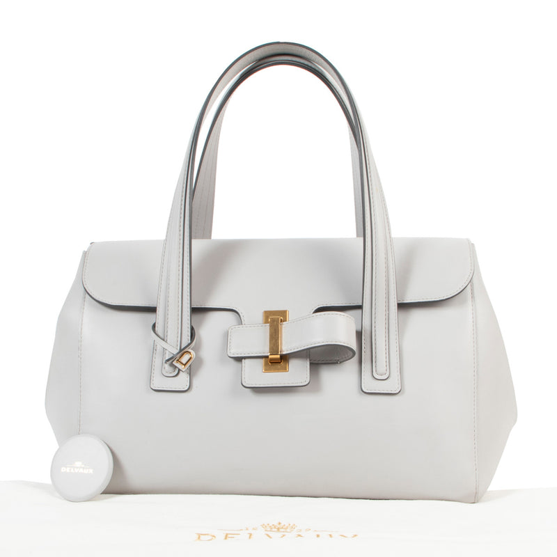 Delvaux Grey Simplissime Cabas Tas