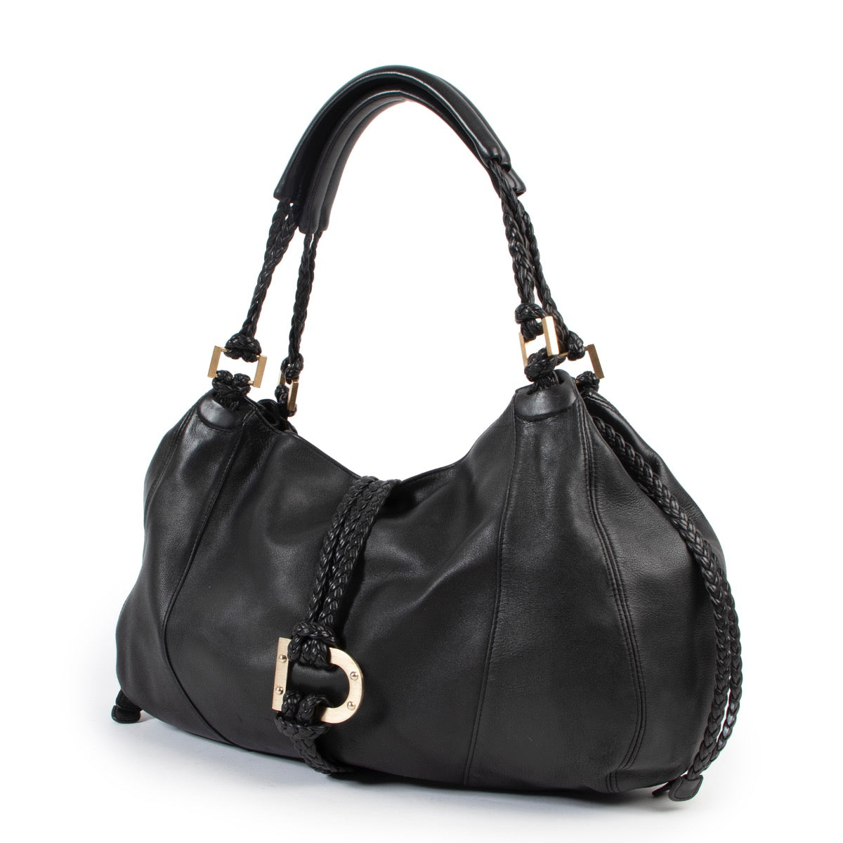 Shop safe online 100% authentic second hand Delvaux Black Eugéne Shoulder Bag in very good condition at the right price at Labellov in Antwerp.