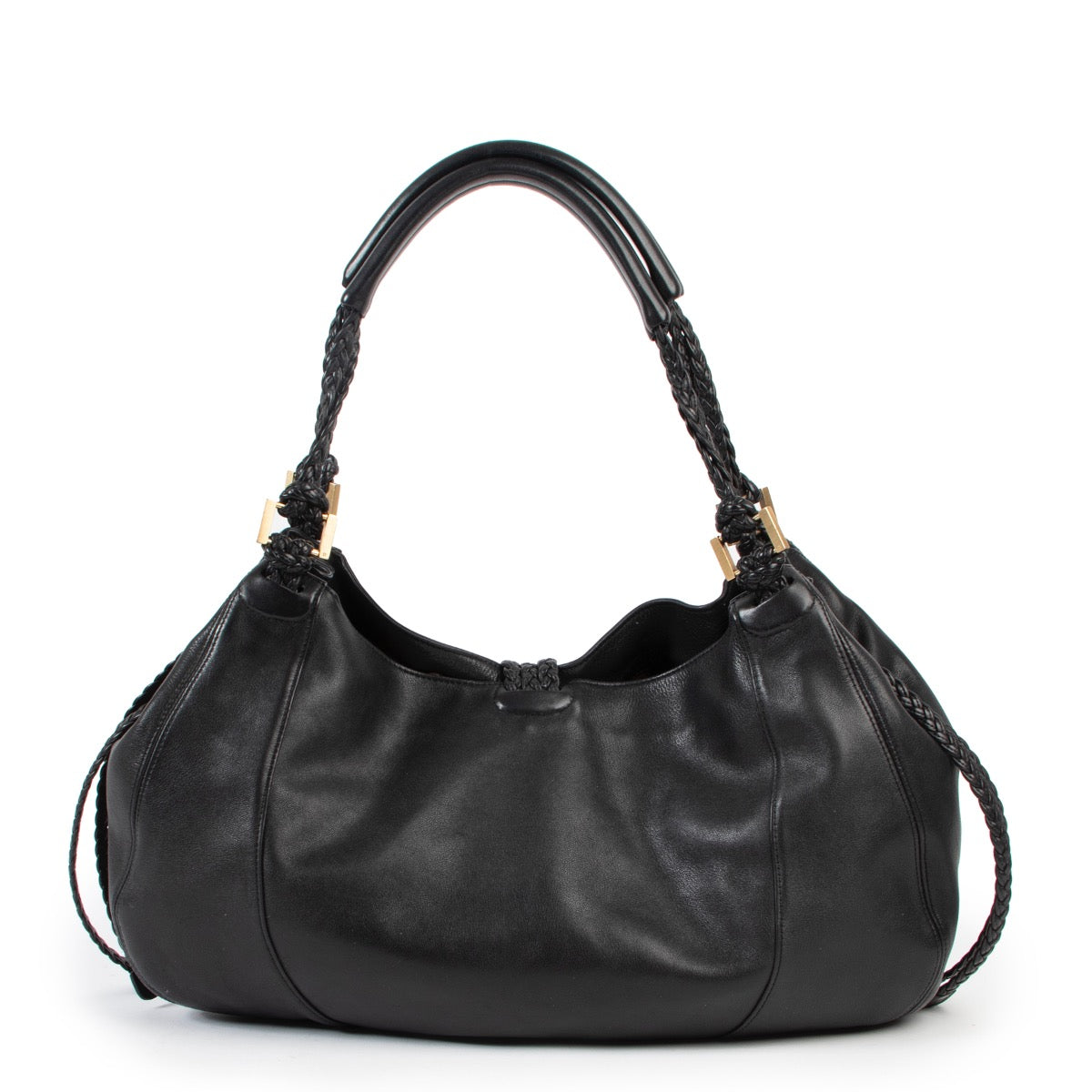 Shop safe online 100% authentic second hand Delvaux Black Eugéne Shoulder Bag in very good condition at the right price at Labellov in Antwerp.
