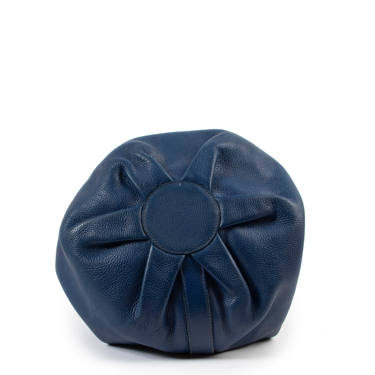 Delvaux Blue Rose des Vents Shoulder Gathered Bucket Bag at Labellov