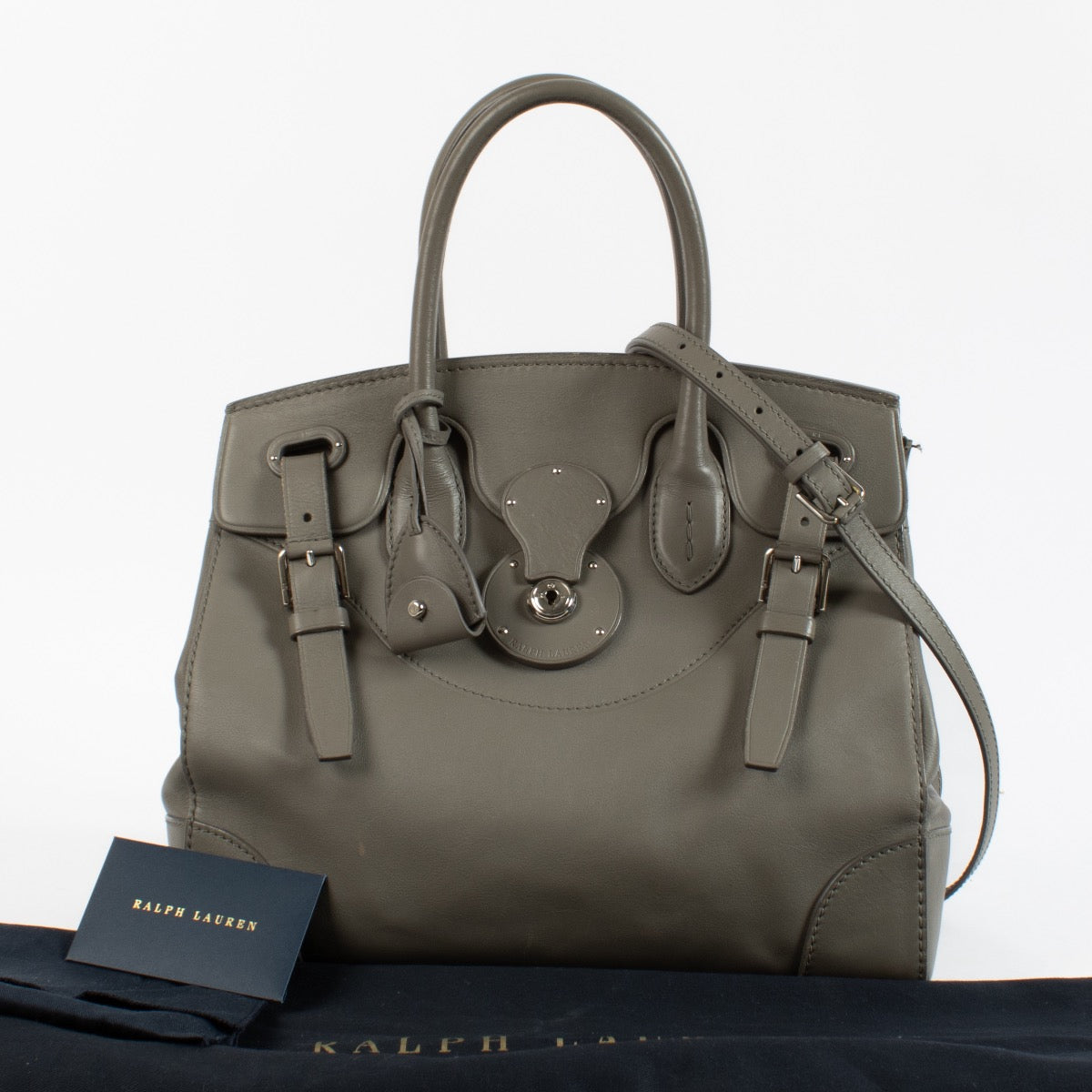 Authentic second hand Ralph Lauren Collection Taupe Soft Ricky 33 Bag on Labellov.com