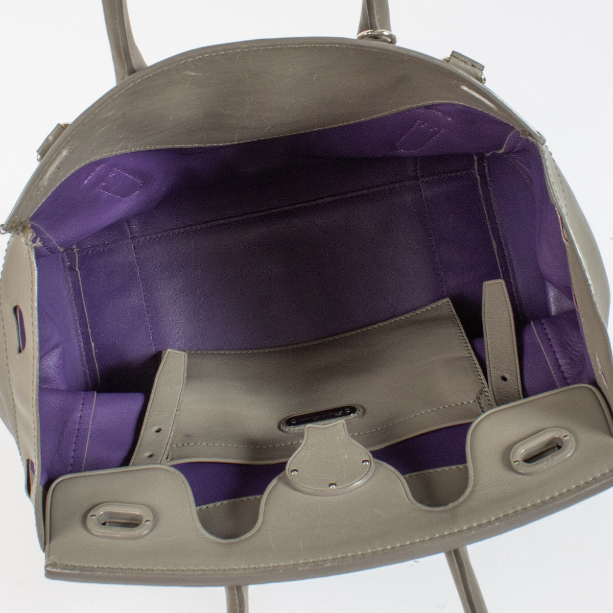 Authentic second hand Ralph Lauren Collection Taupe Soft Ricky 33 Bag on Labellov.com