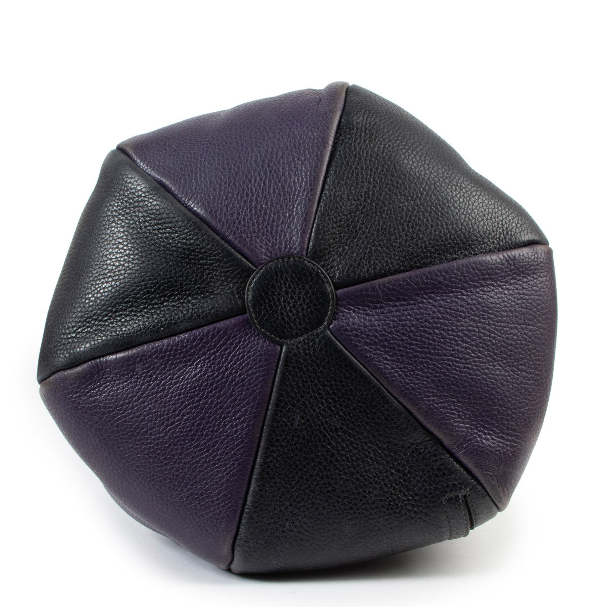 Delvaux Ecole Purple Black Bucket Bag