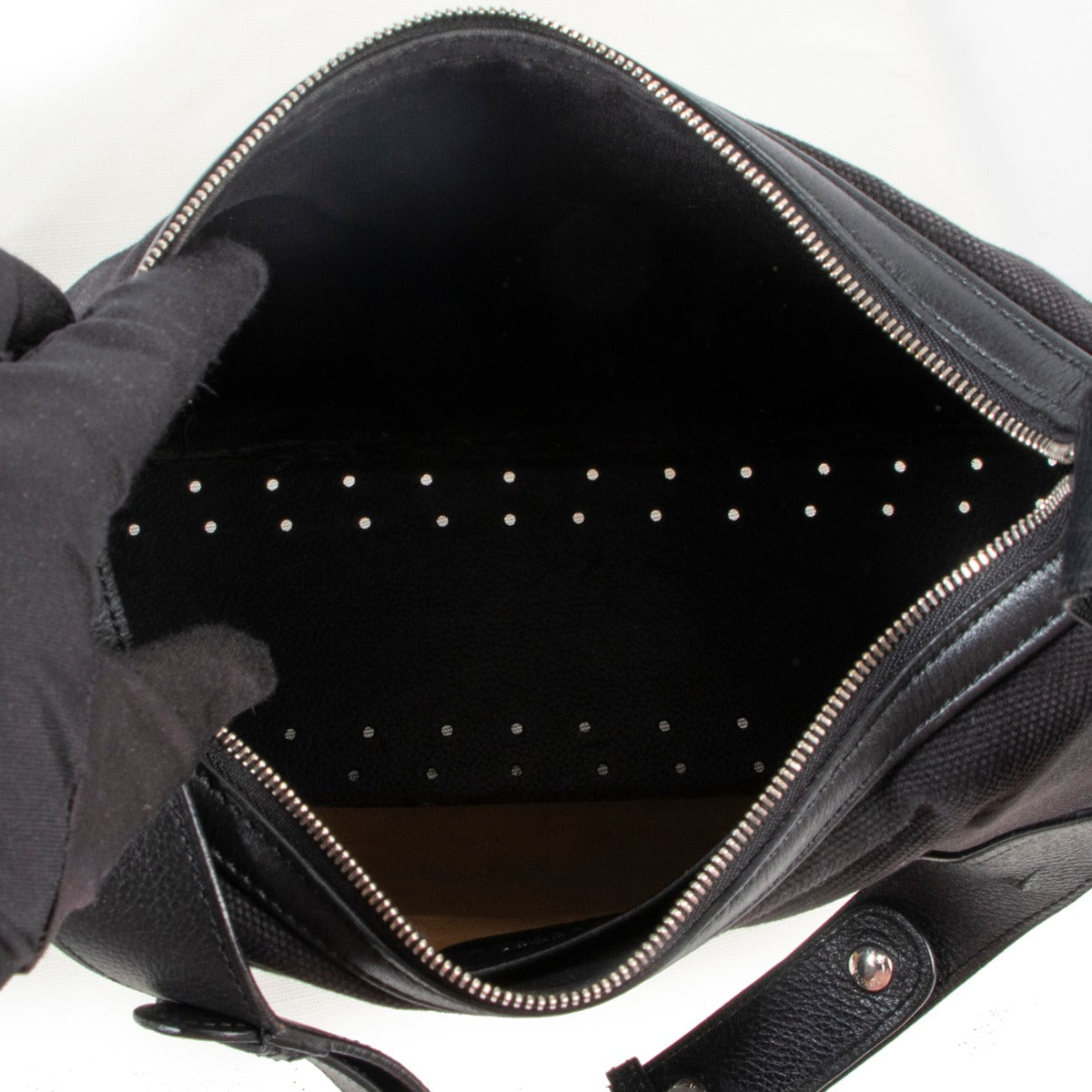 Delvaux Pensée Toile Phaenton Black Shoulder Bag