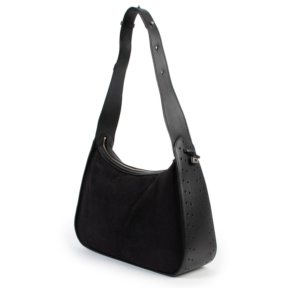 buy and sell your designer items for a reasonable price such as this Delvaux Pensée Toile Phaenton Black Shoulder Bag at Labellov.