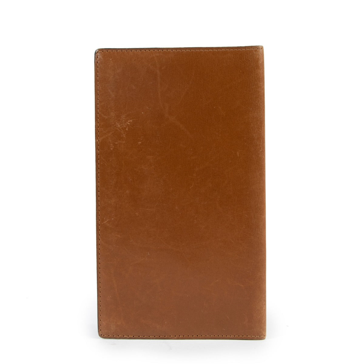 Delvaux Cognac Cheque Book Wallet