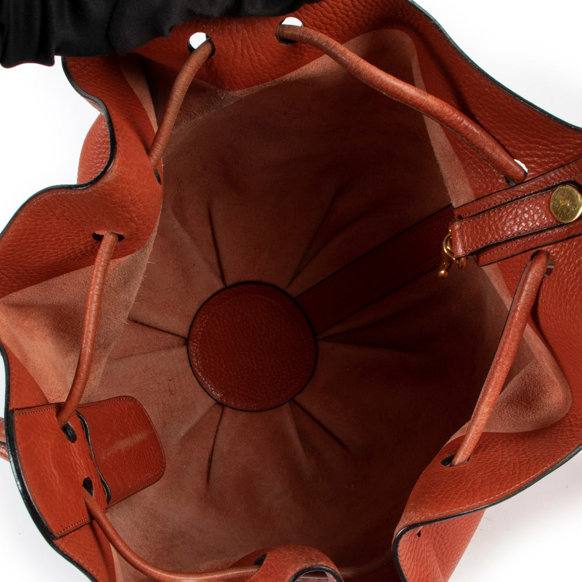Delvaux Orange Rose Des Vents Bucket Shoulder bag