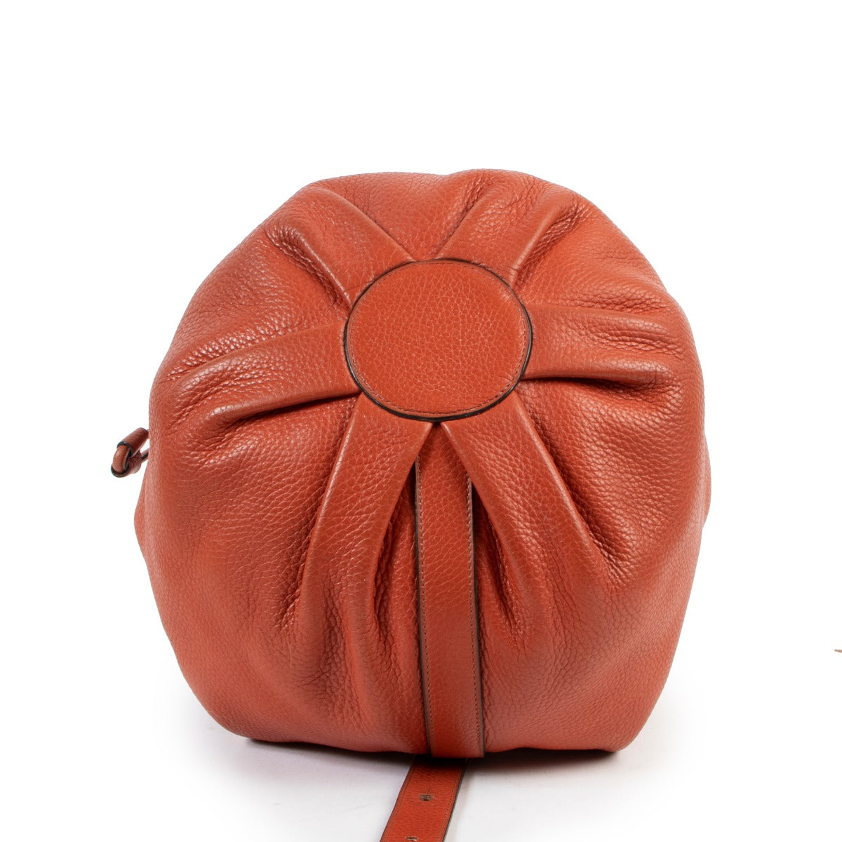 Delvaux Orange Rose Des Vents Bucket Shoulder bag at Labellov